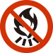 たき火禁止